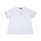 Short sleeve piqué top (White)