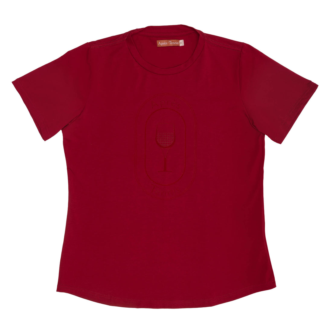 Luxe Pima Cotton T-Shirt: Wine Glass Racquet Logo