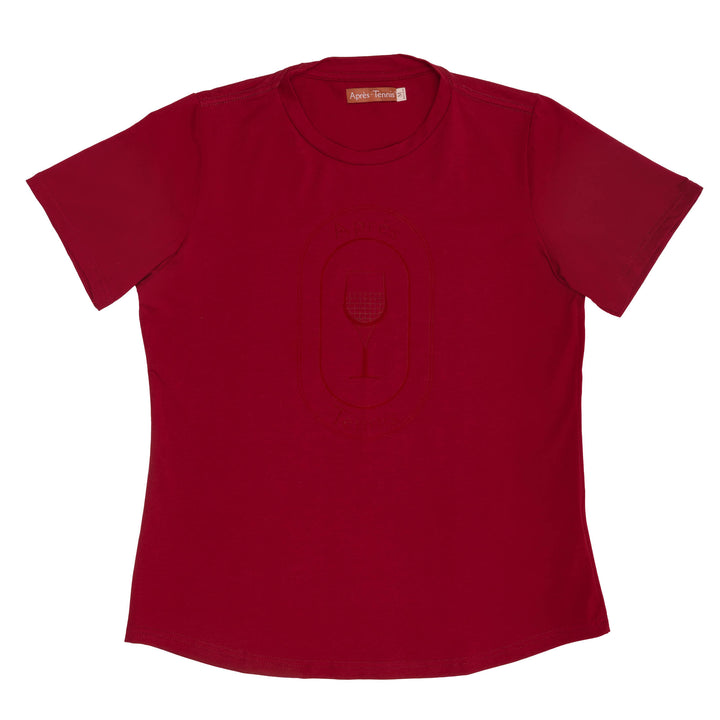 Luxe Pima Cotton T-Shirt: Wine Glass Racquet Logo