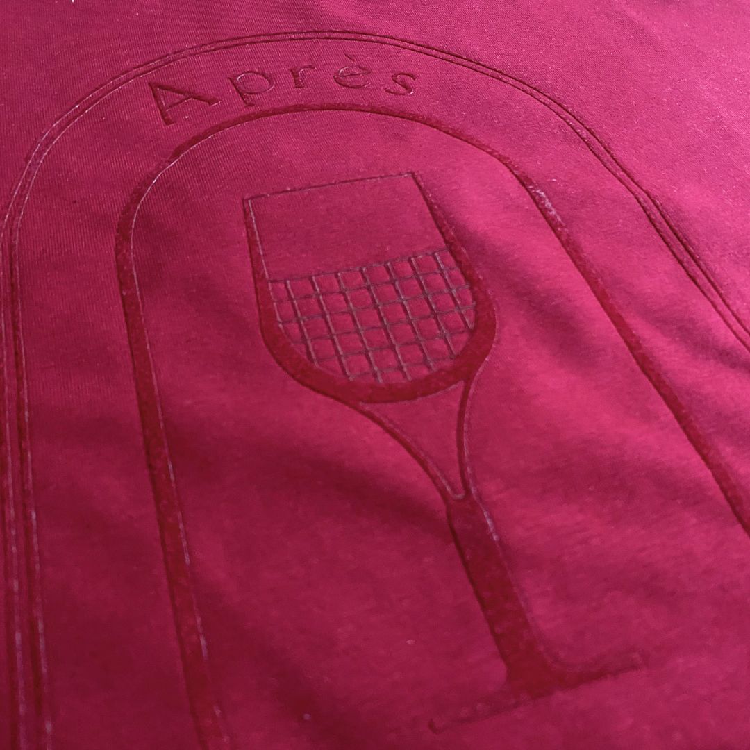 Luxe Pima Cotton T-Shirt: Wine Glass Racquet Logo