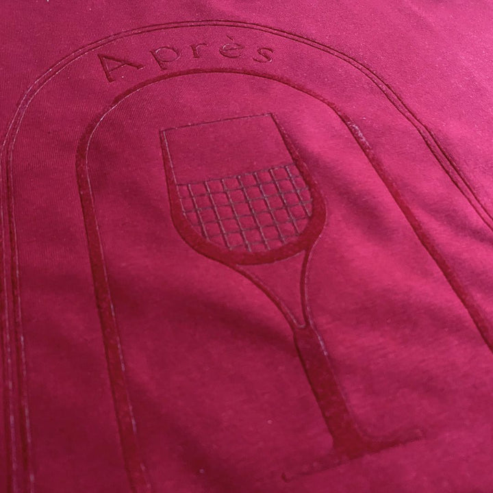 Luxe Pima Cotton T-Shirt: Wine Glass Racquet Logo