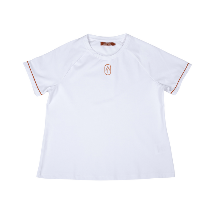 Short sleeve piqué top (White)