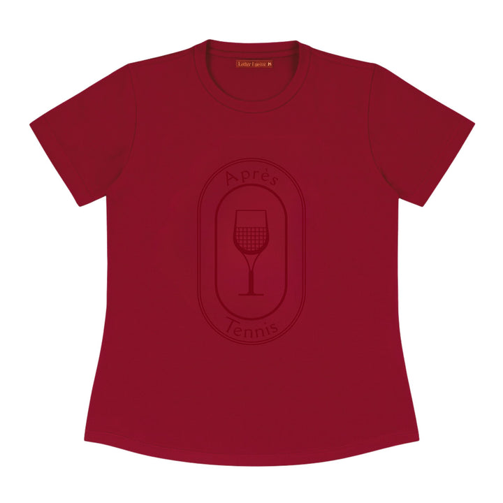 Luxe Pima Cotton T-Shirt: Wine Glass Racquet Logo