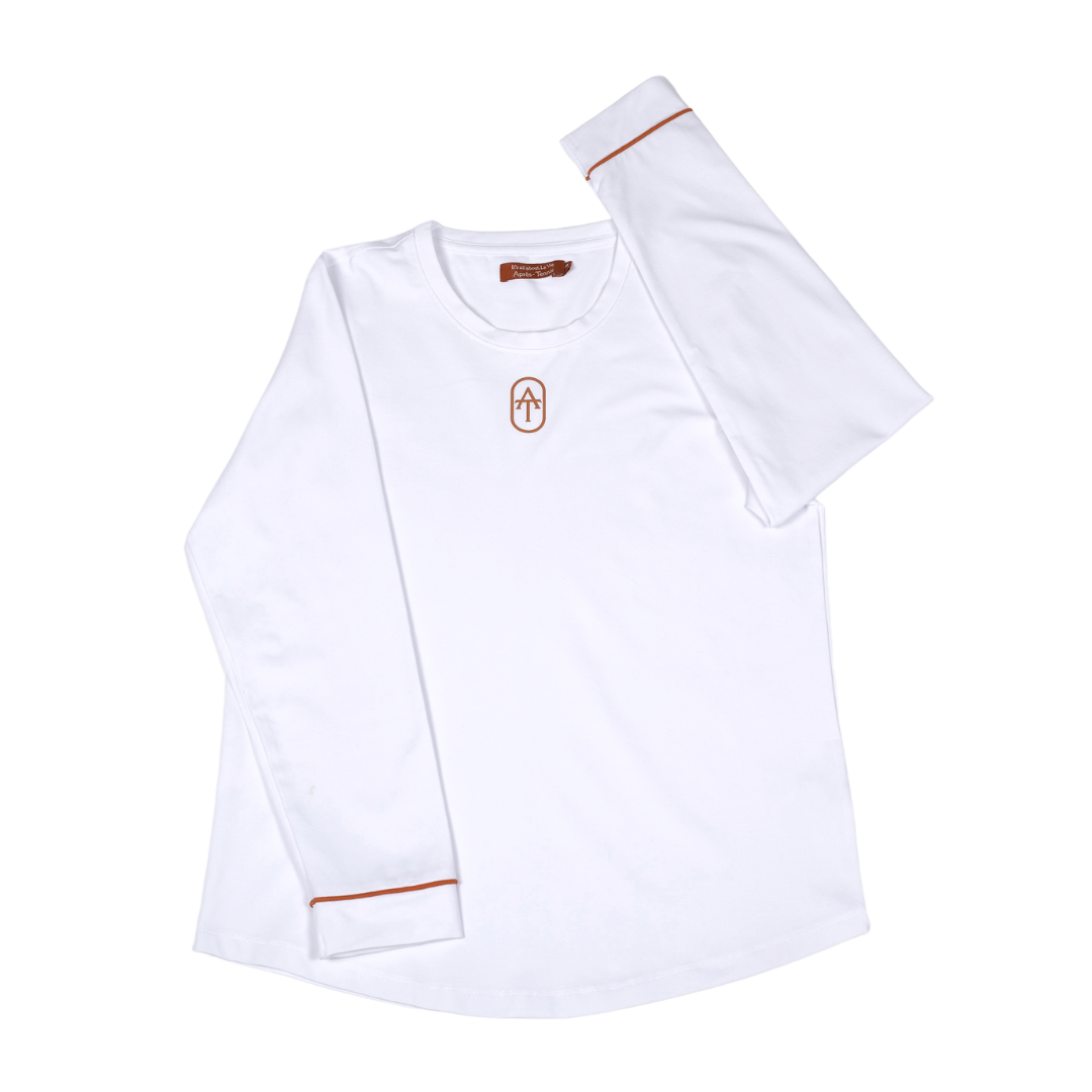 Long sleeve piqué top